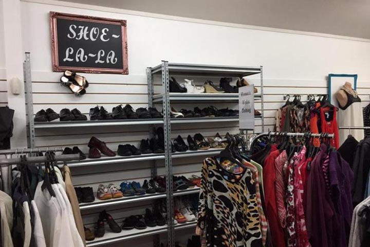 Shoes in charity shop based in Kati Kati